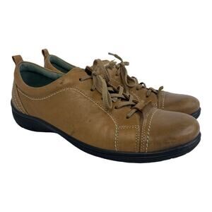 Ecco Cap Toe Oxford Derby Casual Leather Shoes Brown Womens size 40 9.5
